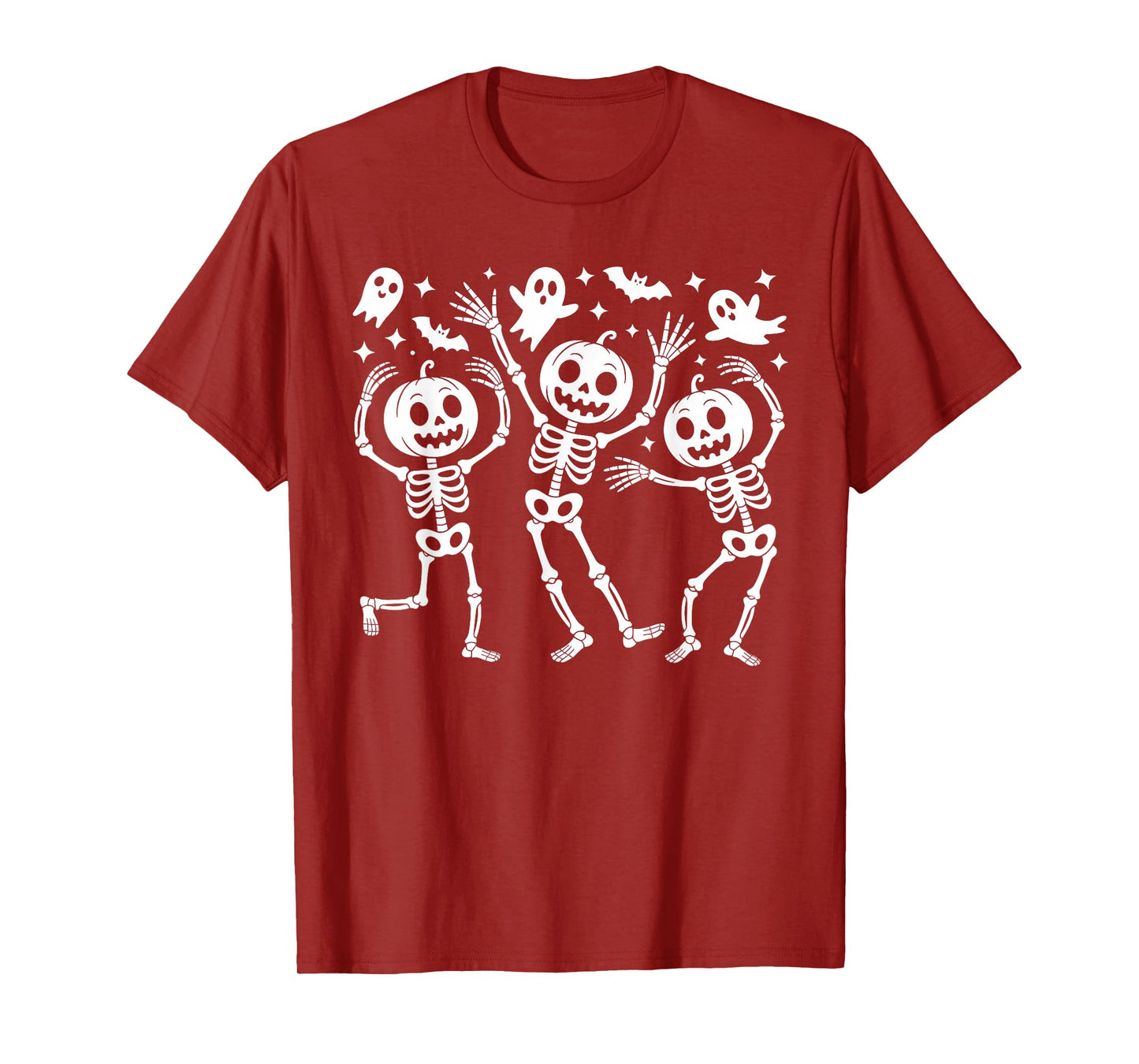 Halloween Dancing Skeleton Ghost Pumpkin Head Toddler Boys T-Shirt