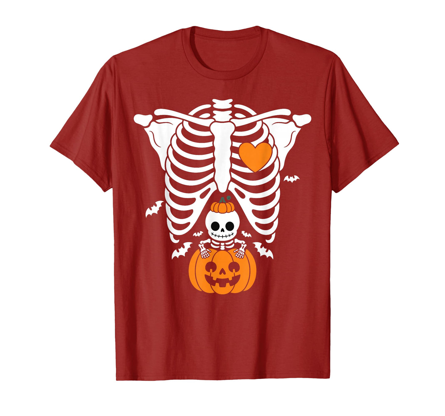 Funny Skeleton Mom Pregnancy Halloween Announcement Tee T-Shirt