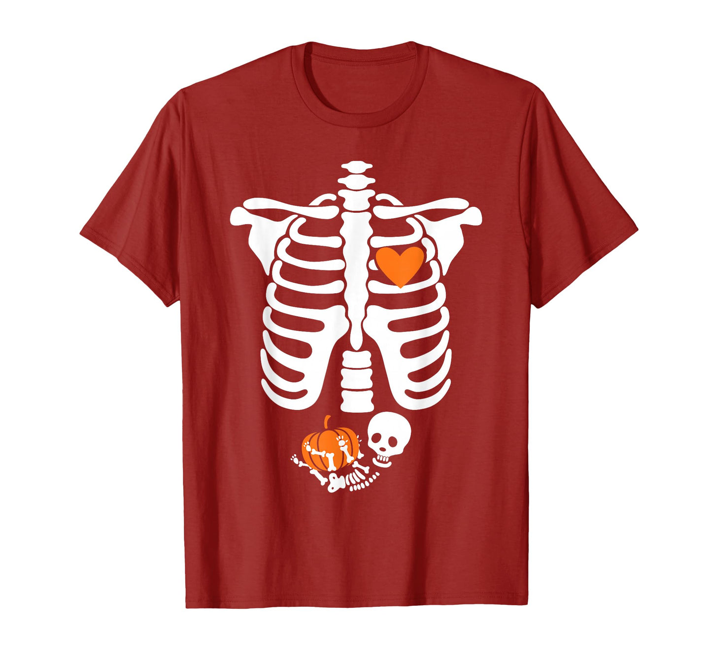 Halloween X-Ray Pregnancy Expecting Baby Design T-Shirt