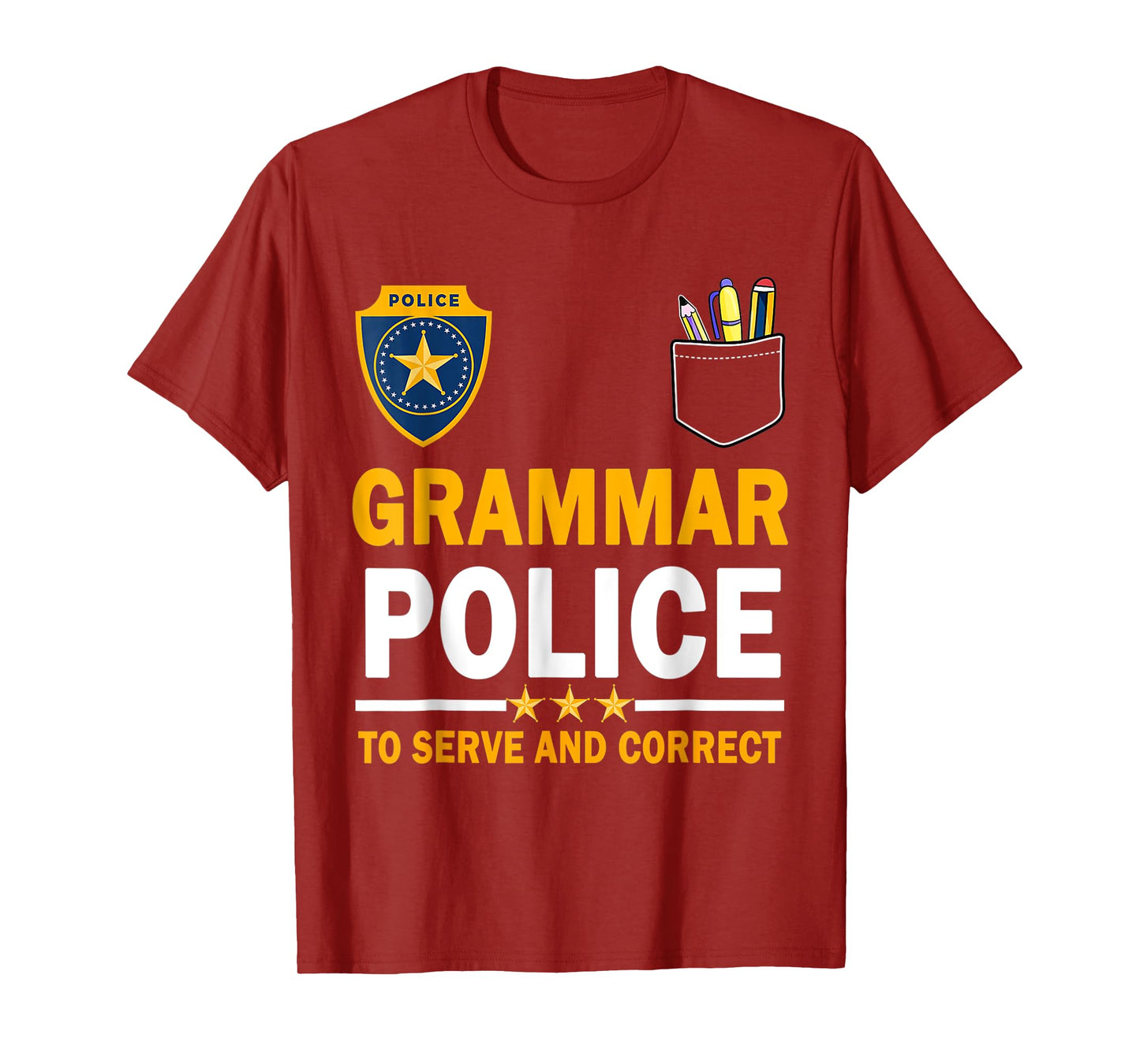 Funny English Teacher Grammar Police T-Shirt