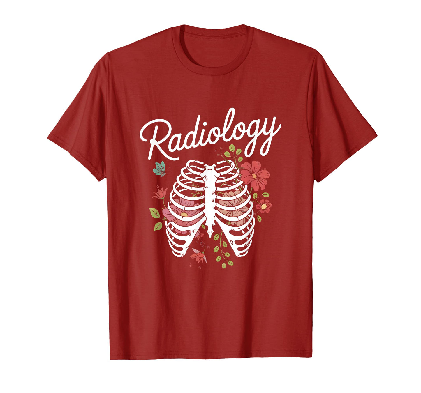 Radiology Floral Ribcage Rad Tech T-Shirt