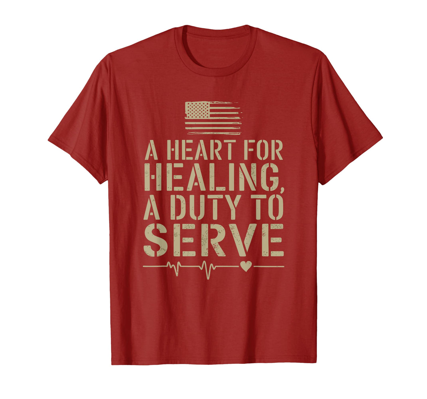 America Military Nurse Design VA Nursing Veteran T-Shirt