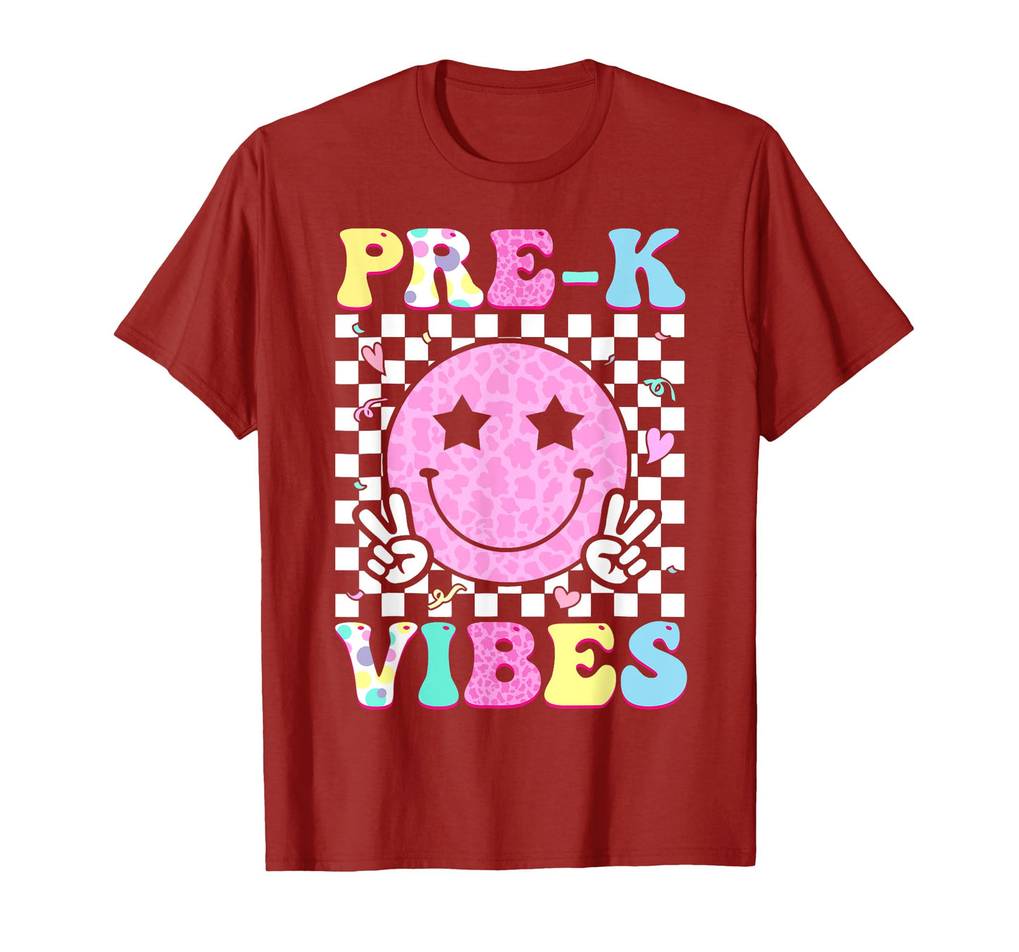 Pre-K Vibes Groovy Back to School PreK Preschool Girls Kids T-Shirt