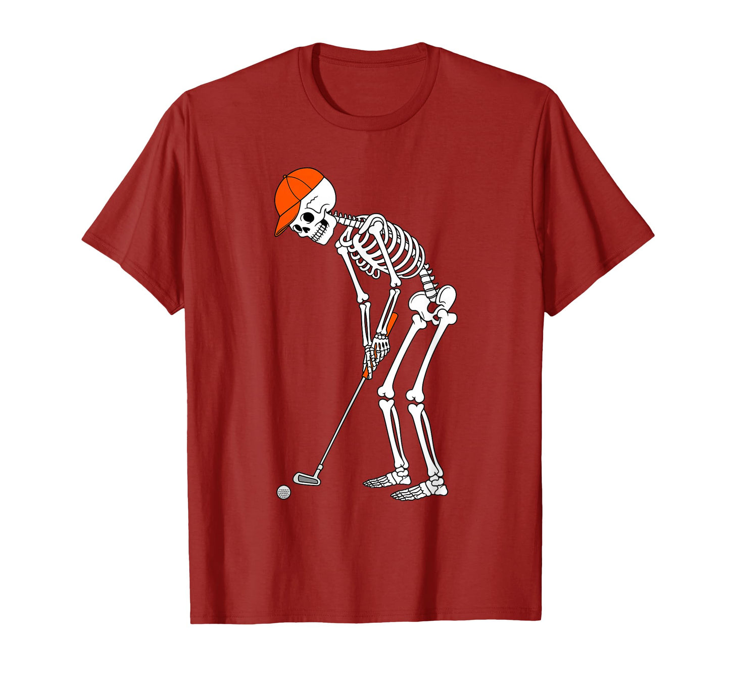 Funny Halloween Skeleton Golf Golfing Sports Golfer T-Shirt