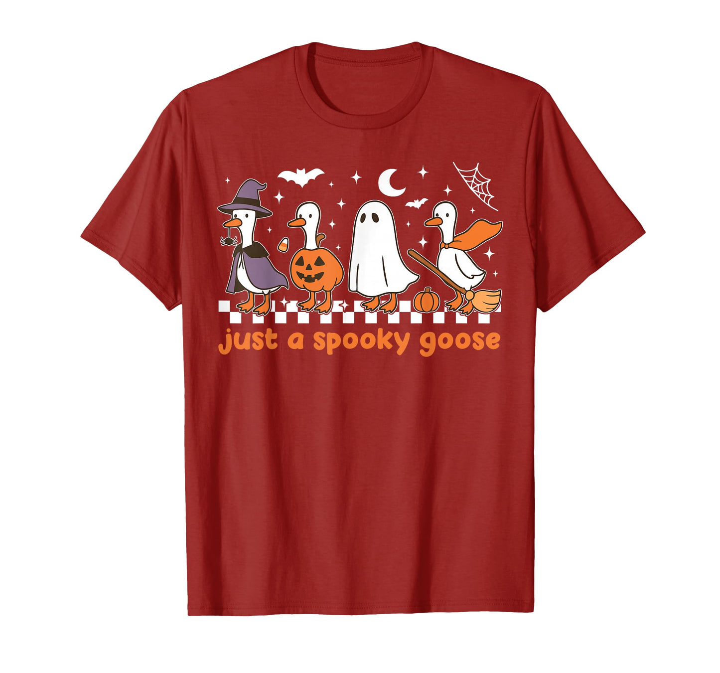 Just A Spooky Goose Halloween Silly Goose Funny Halloween T-Shirt