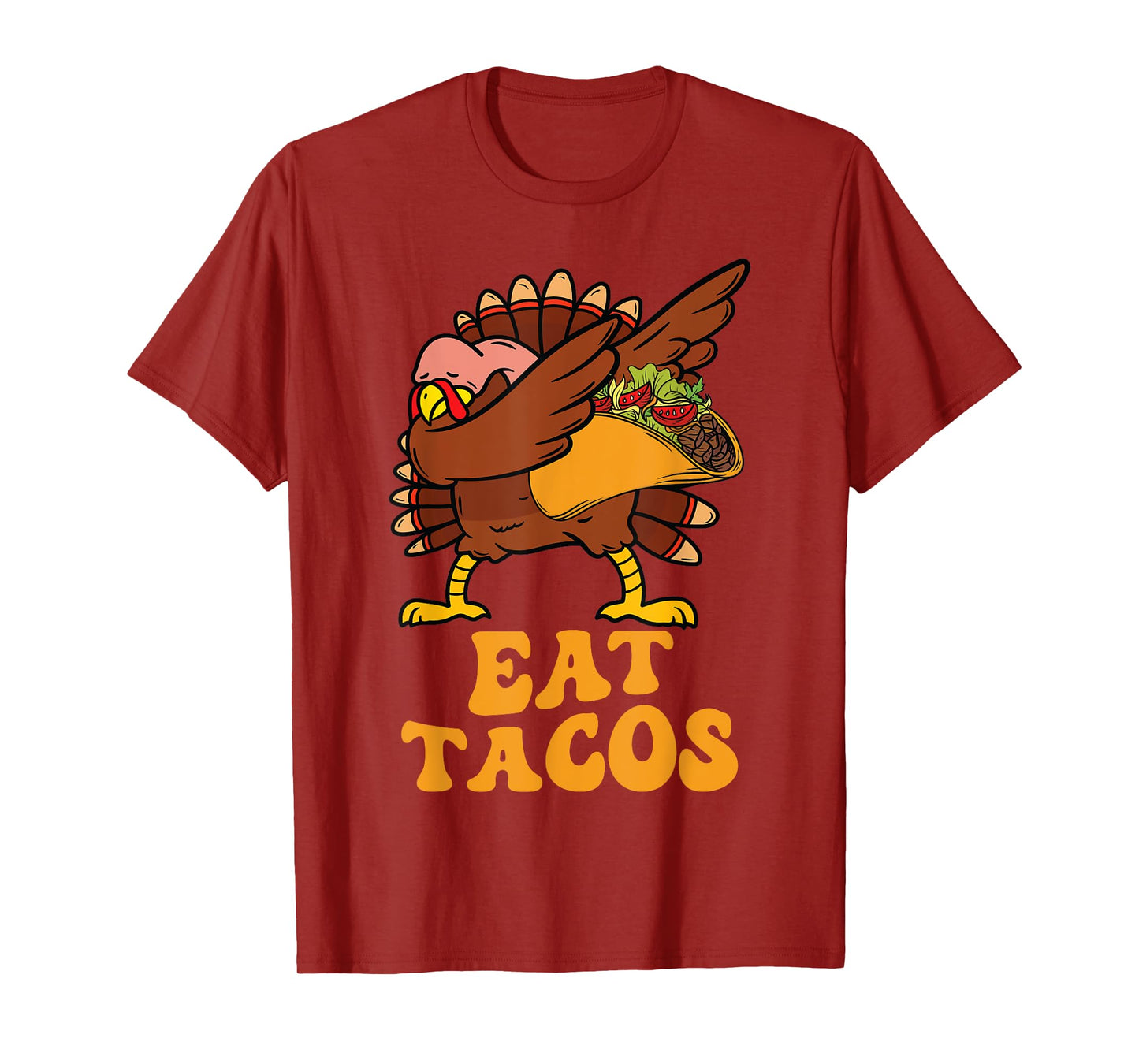 Thanksgiving Turkey Eat Tacos Funny Turkey Vegan Kids Boys T-Shirt