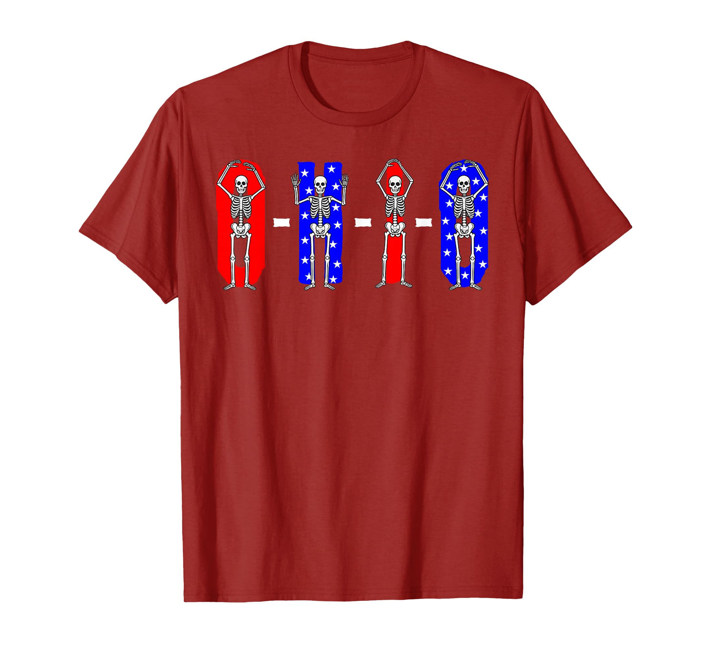 O-H-I-O State Funny Skeletons Vintage Men Women Halloween T-Shirt