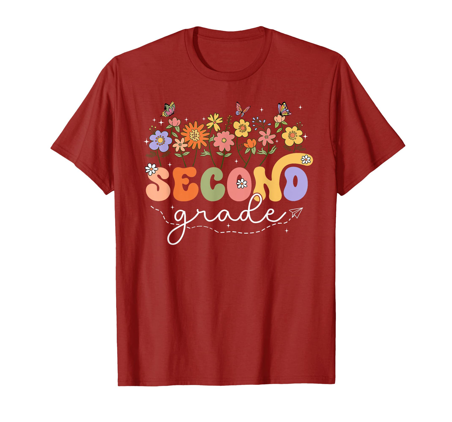 2nd Second Grade Teacher Wildflower Back To School Floral T-Shirt
