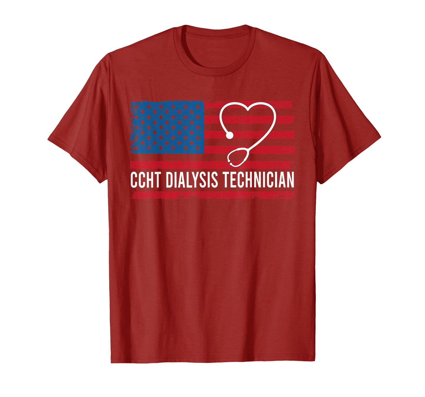 CCHT Dialysis Tech USA Flag T-Shirt