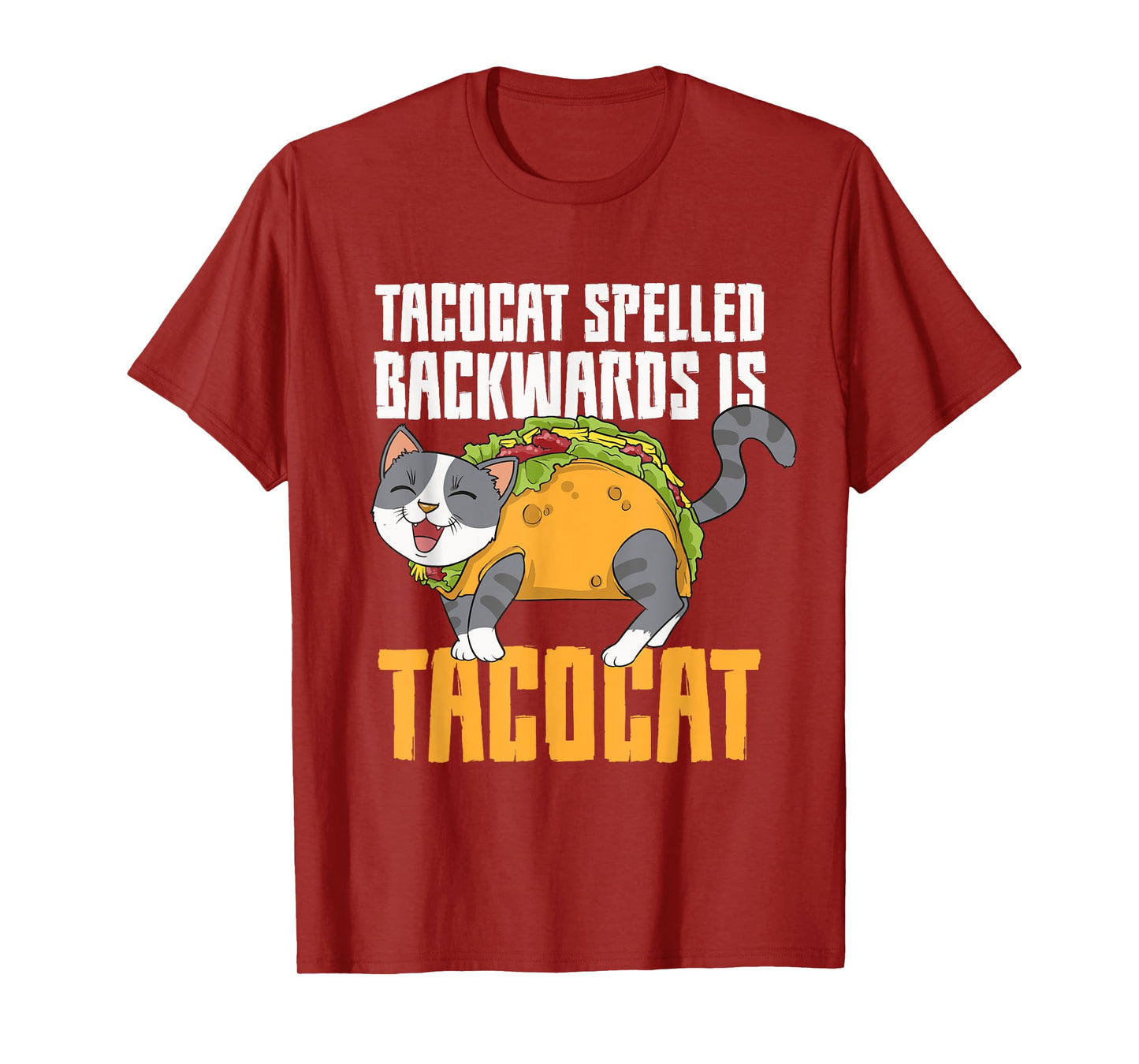 Tacocat Palindrome Taco Cat Lover Mexican Food Linguist Men Women Girls Kids T-Shirt