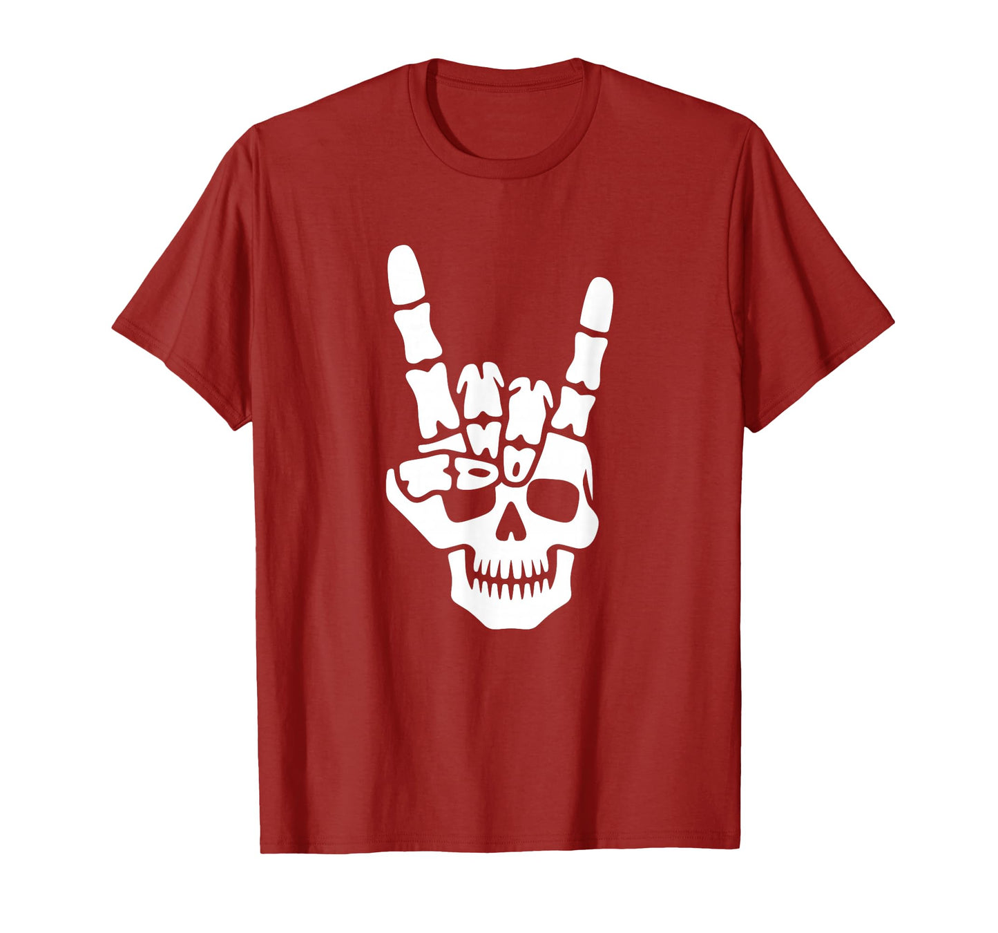 Rock On Skeleton Hand Funny Devil Horns Spooky Halloween T-Shirt