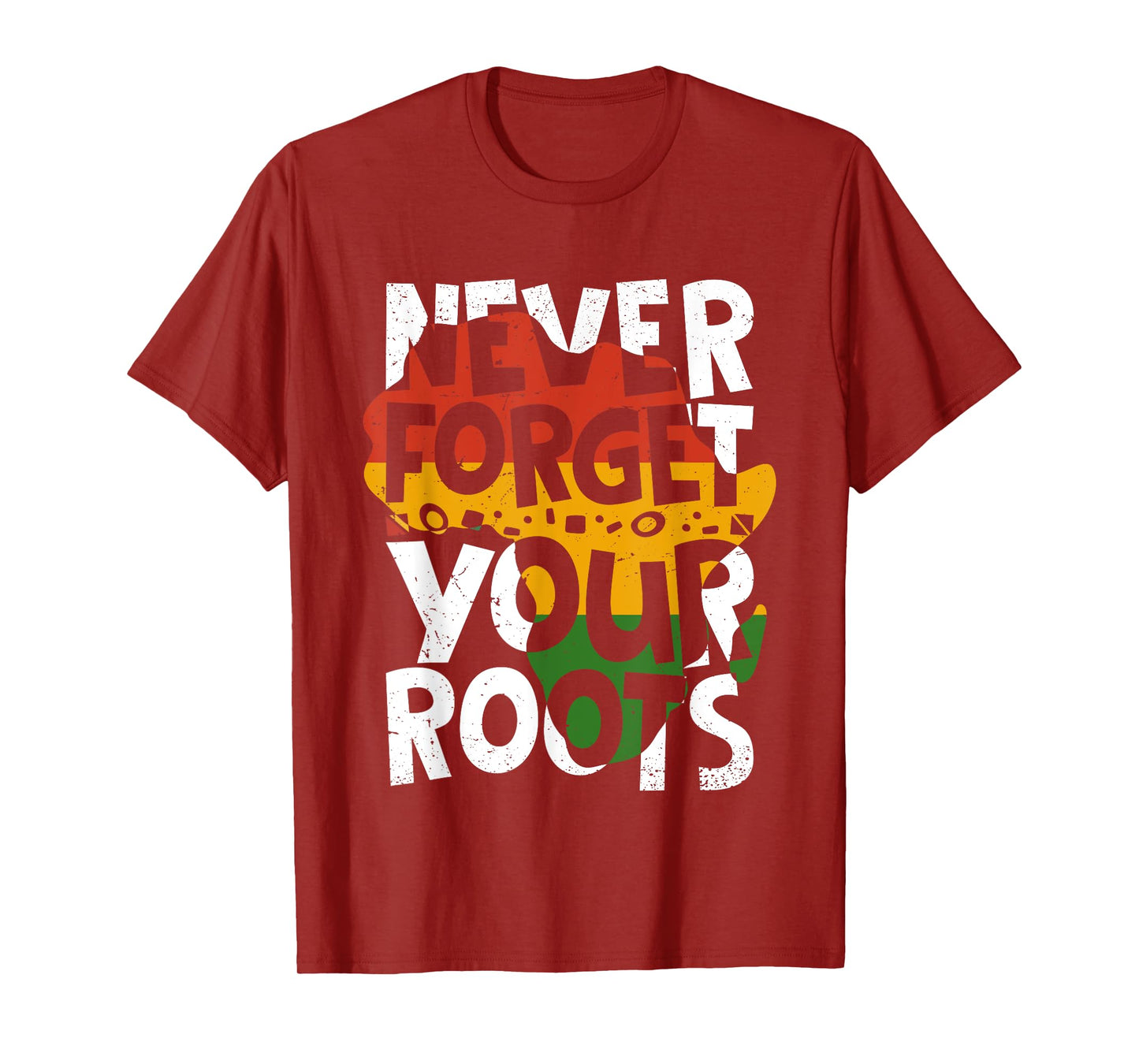 Never Forget Your Roots Afro American Black History Month T-Shirt