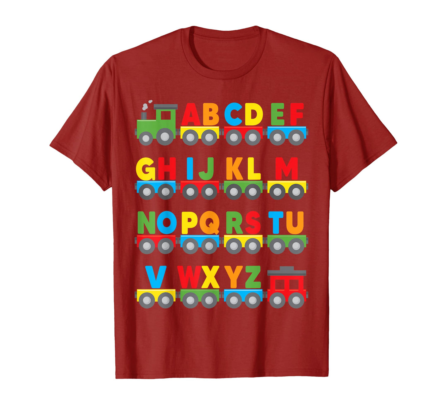 Alphabet Toy Train Colorful Letters learn ABCs boy girl kids T-Shirt