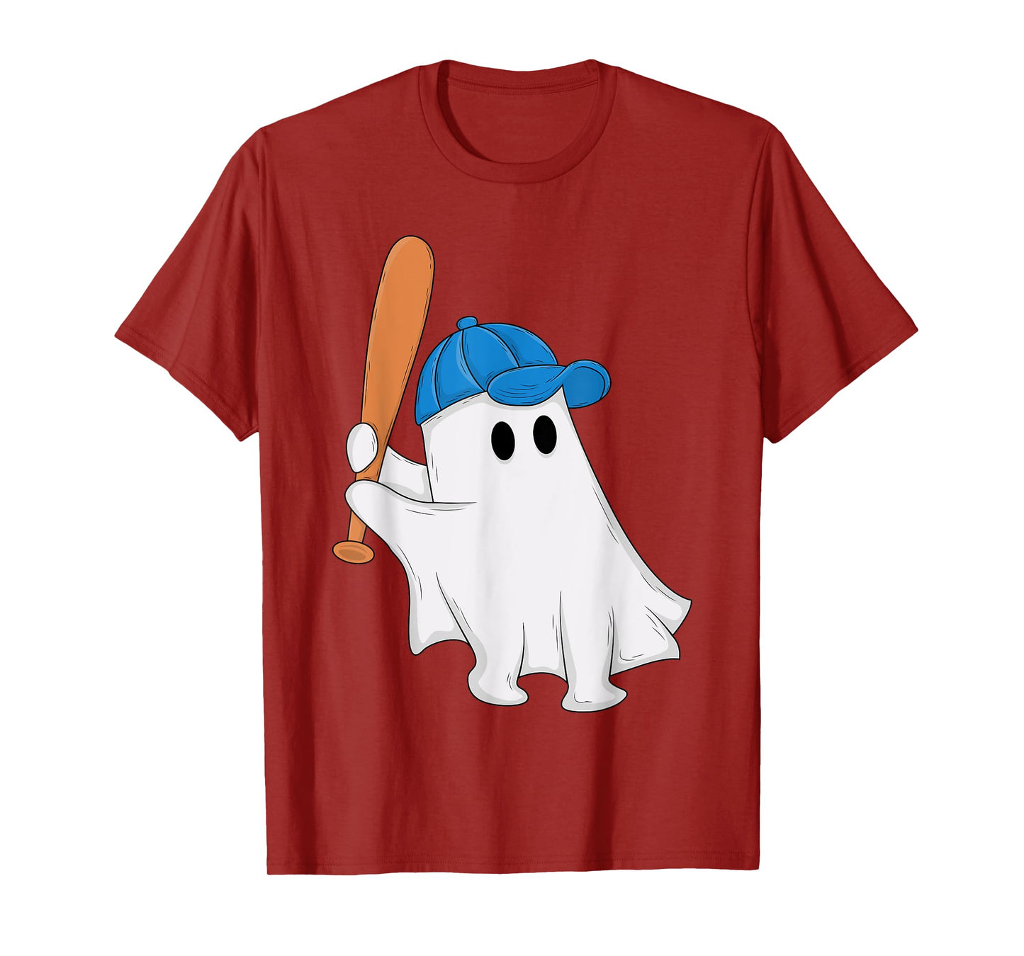 Funny Boo Ghost Baseball Player Halloween Costume T-Shirt