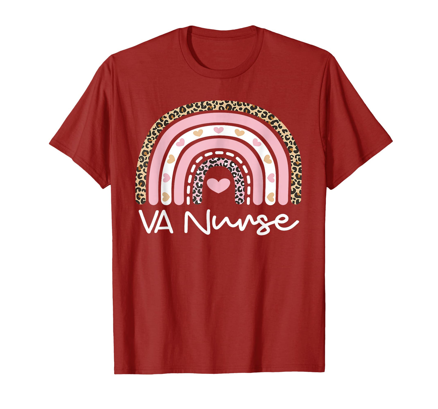Cute VA Nurse Leopard Rainbow Nursing Day Nurse Week 2023 T-Shirt