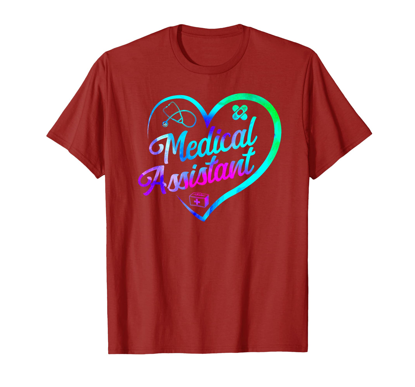 Certified Medical Assistant Watercolor Heart CMA T-Shirt