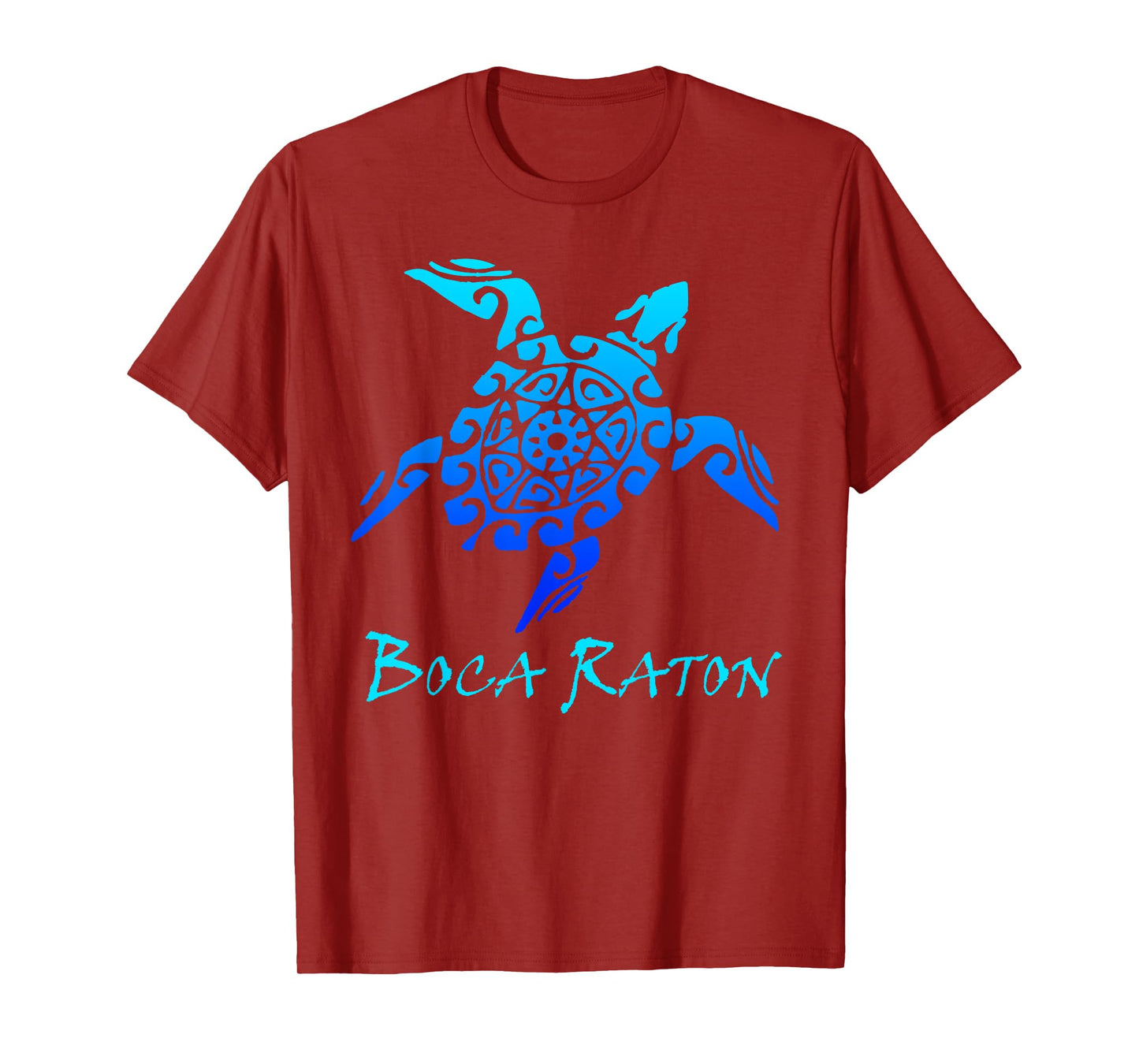 Boca Raton, Florida Vintage Retro Tribal Sea Turtle Vacation T-Shirt