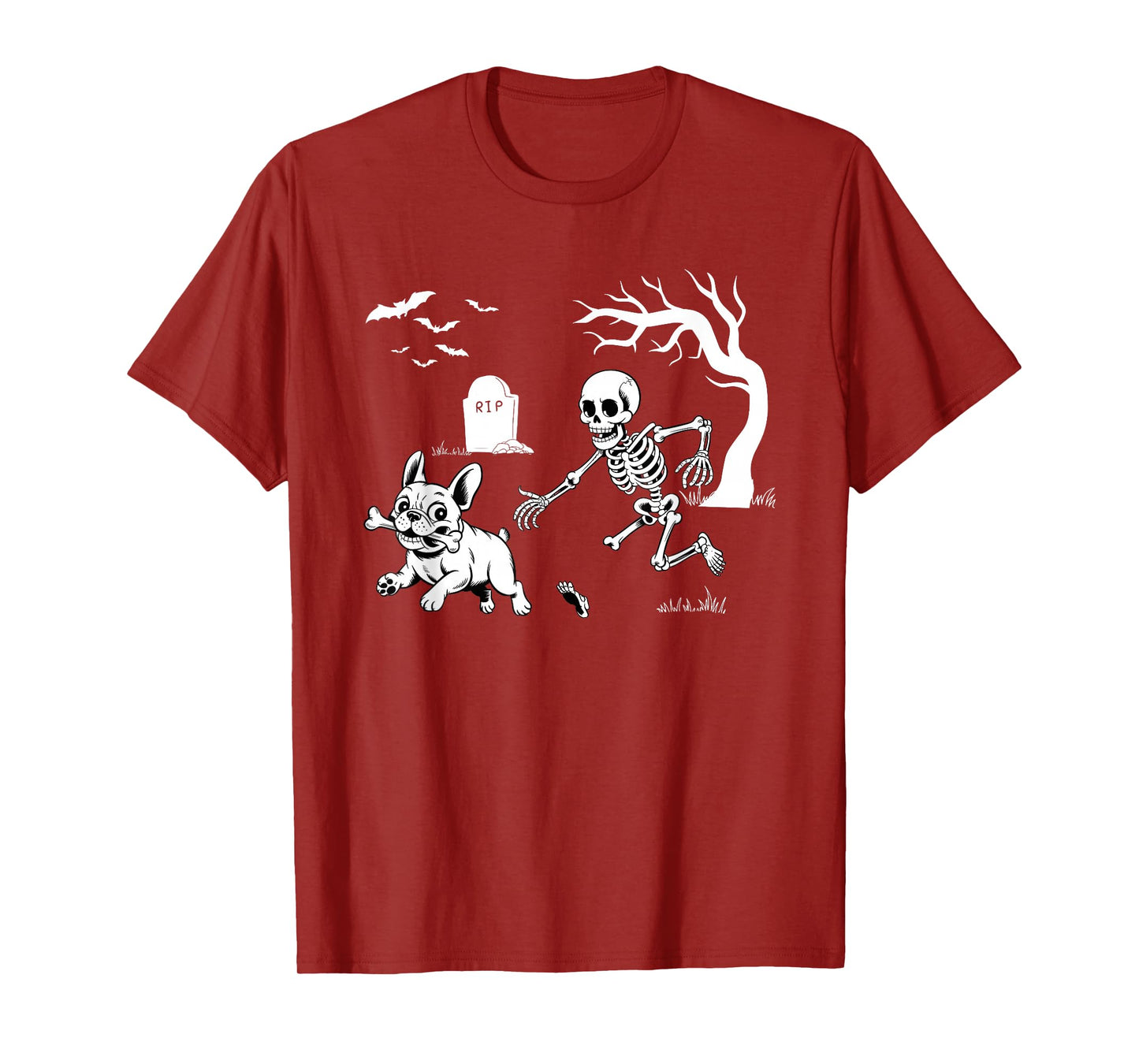 Halloween French Bulldog, Funny Skeleton Dog Halloween T-Shirt