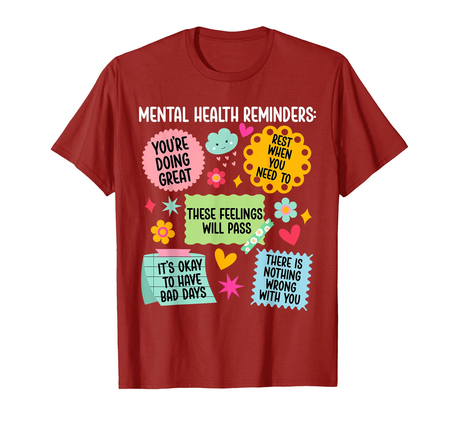 Mental Health Reminders Mental Health Awareness Month T-Shirt
