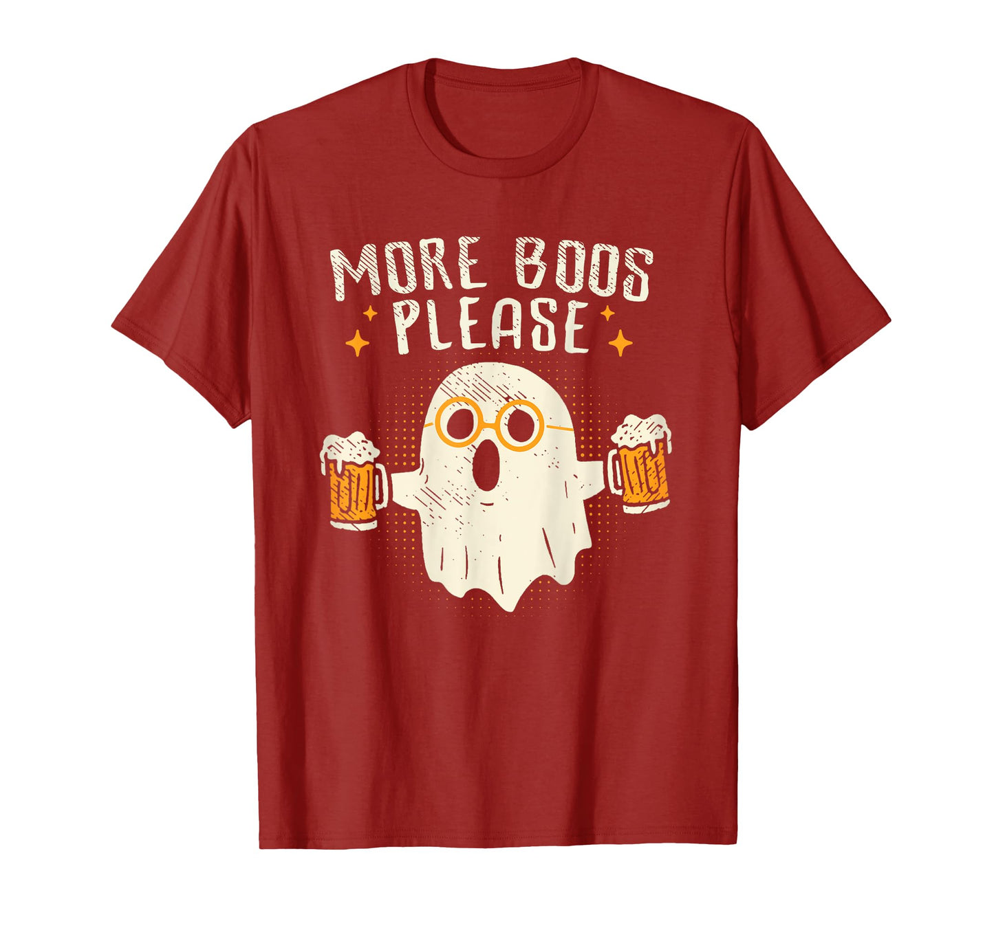 Retro More Boos Please Ghost Beer Halloween Costume Men Boys T-Shirt