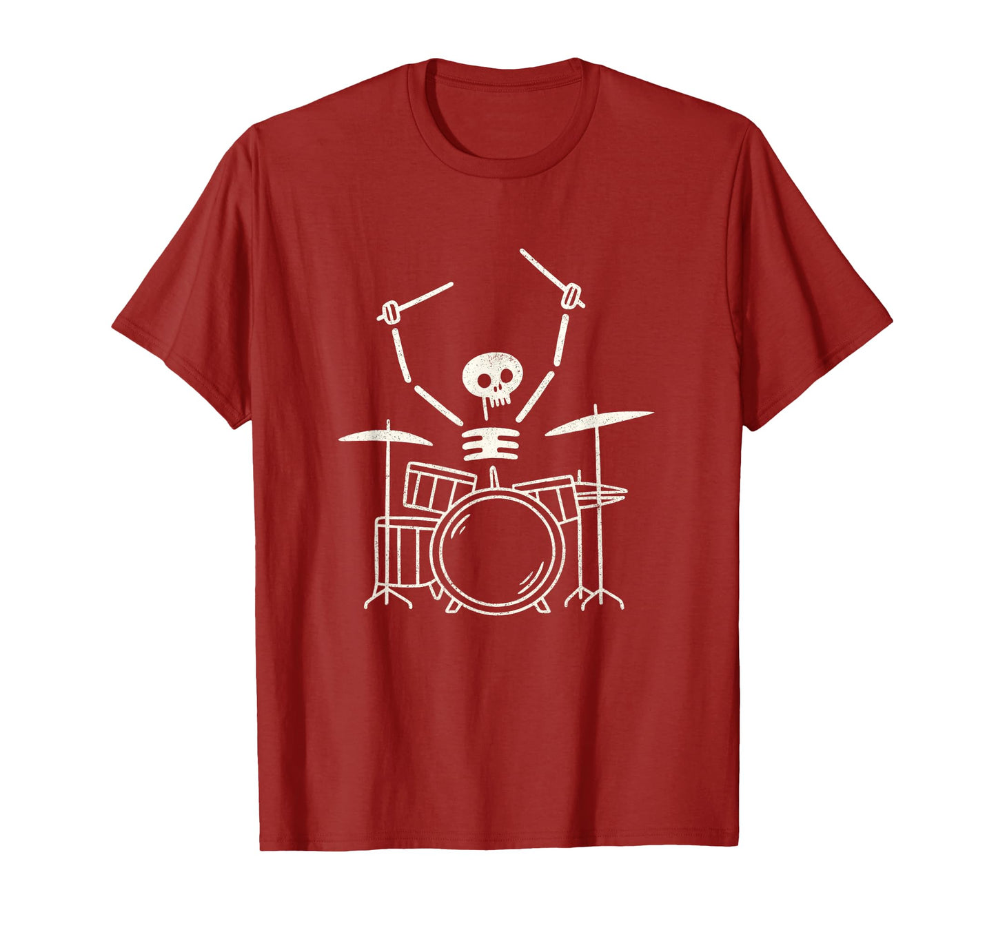 Funny Skeleton Drummer Design T-Shirt