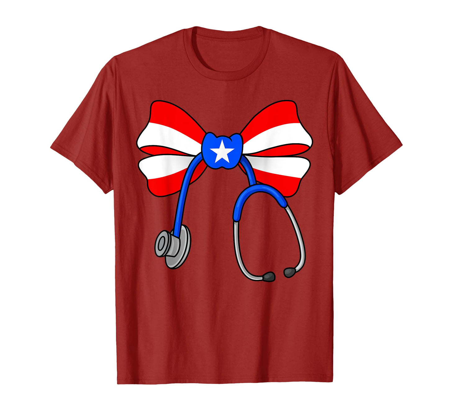 Boricua Coquette Nurse Bow Puerto Rico Flag Boricua Nurse T-Shirt