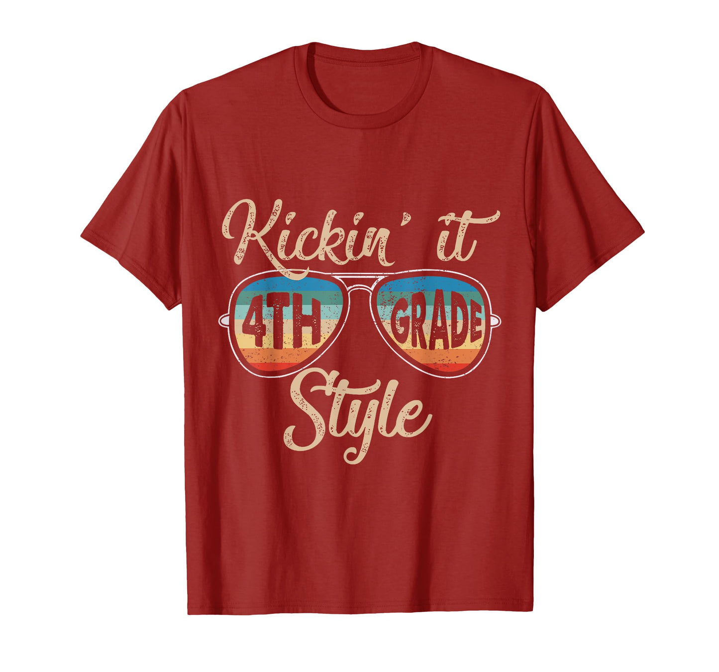 Kickin' It 4th Grade Style Back To School Elementary Teacher T-Shirt