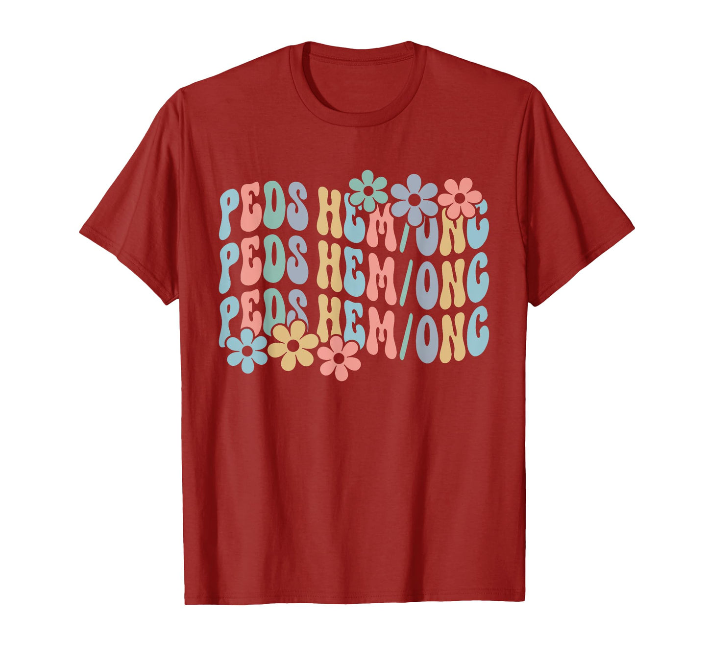 Retro Pediatric Hematology Oncology Boho Cancer Nurse T-Shirt