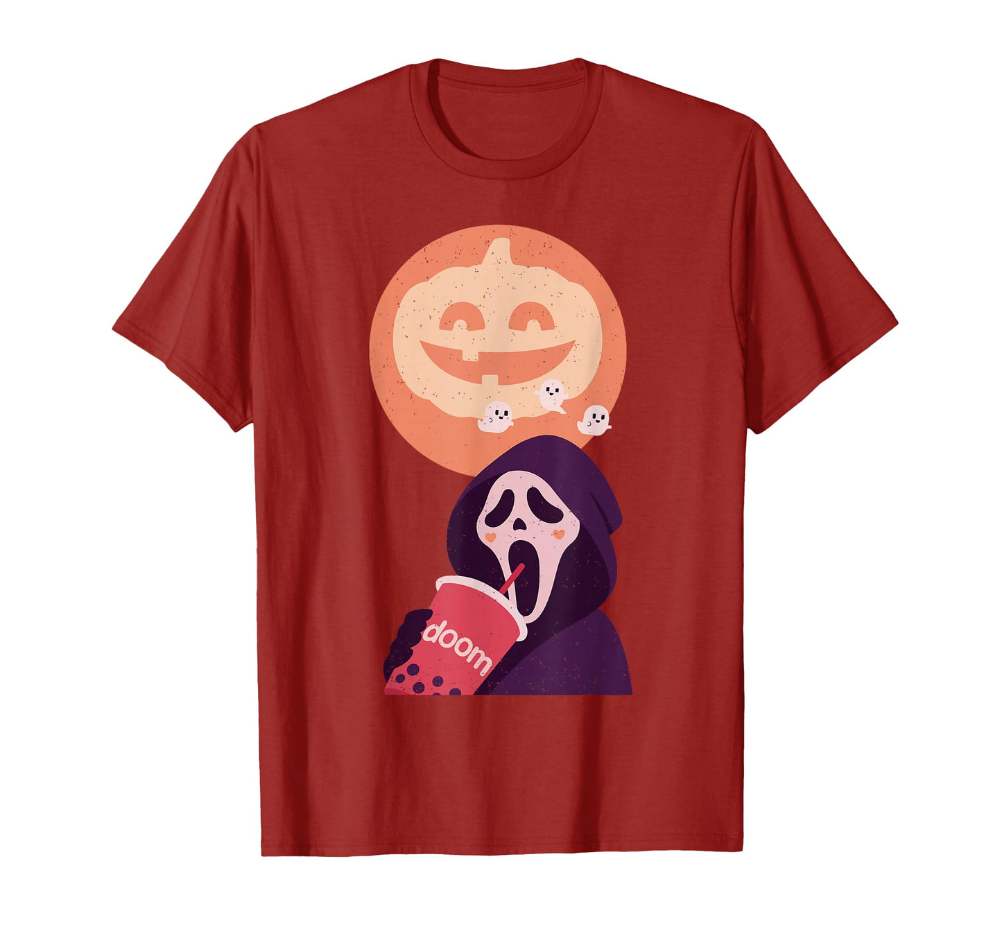 Grim Reaper Pumpkin Halloween Funny Spooky Season T-Shirt