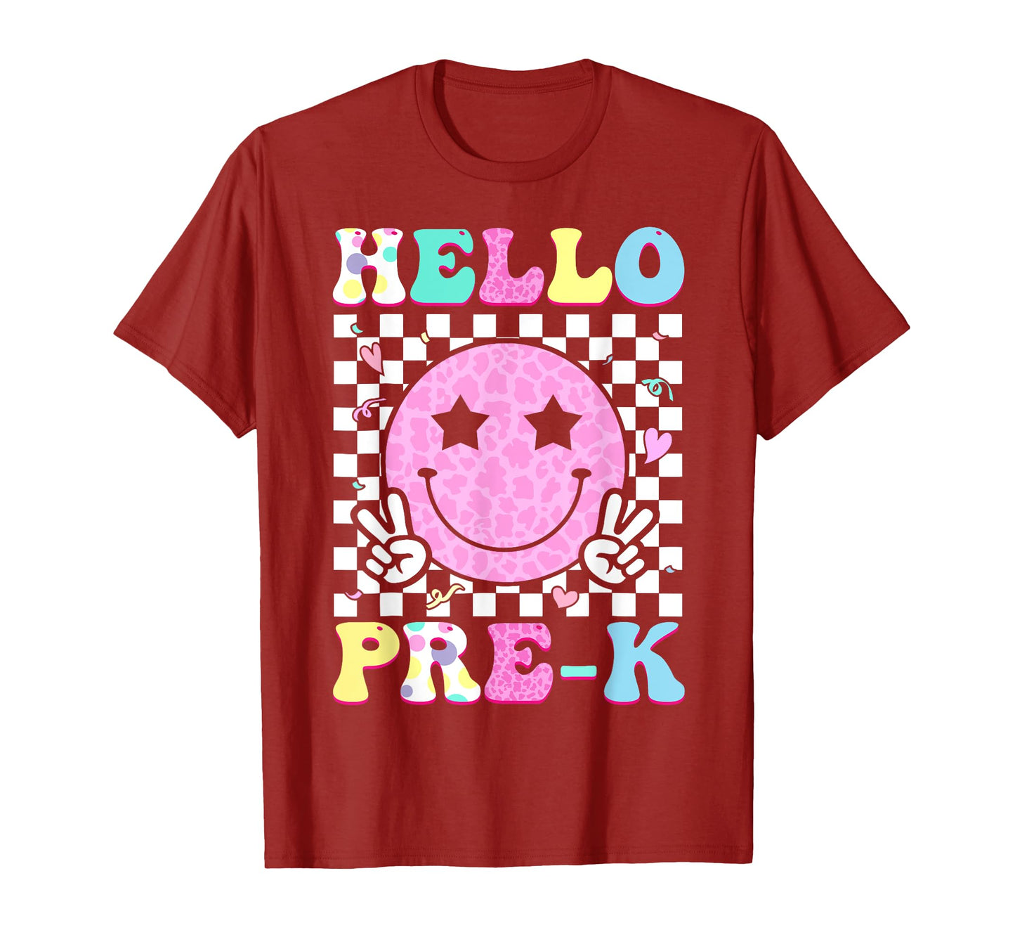 Hello Pre-K Groovy Back to School PreK Preschool Girls Kids T-Shirt