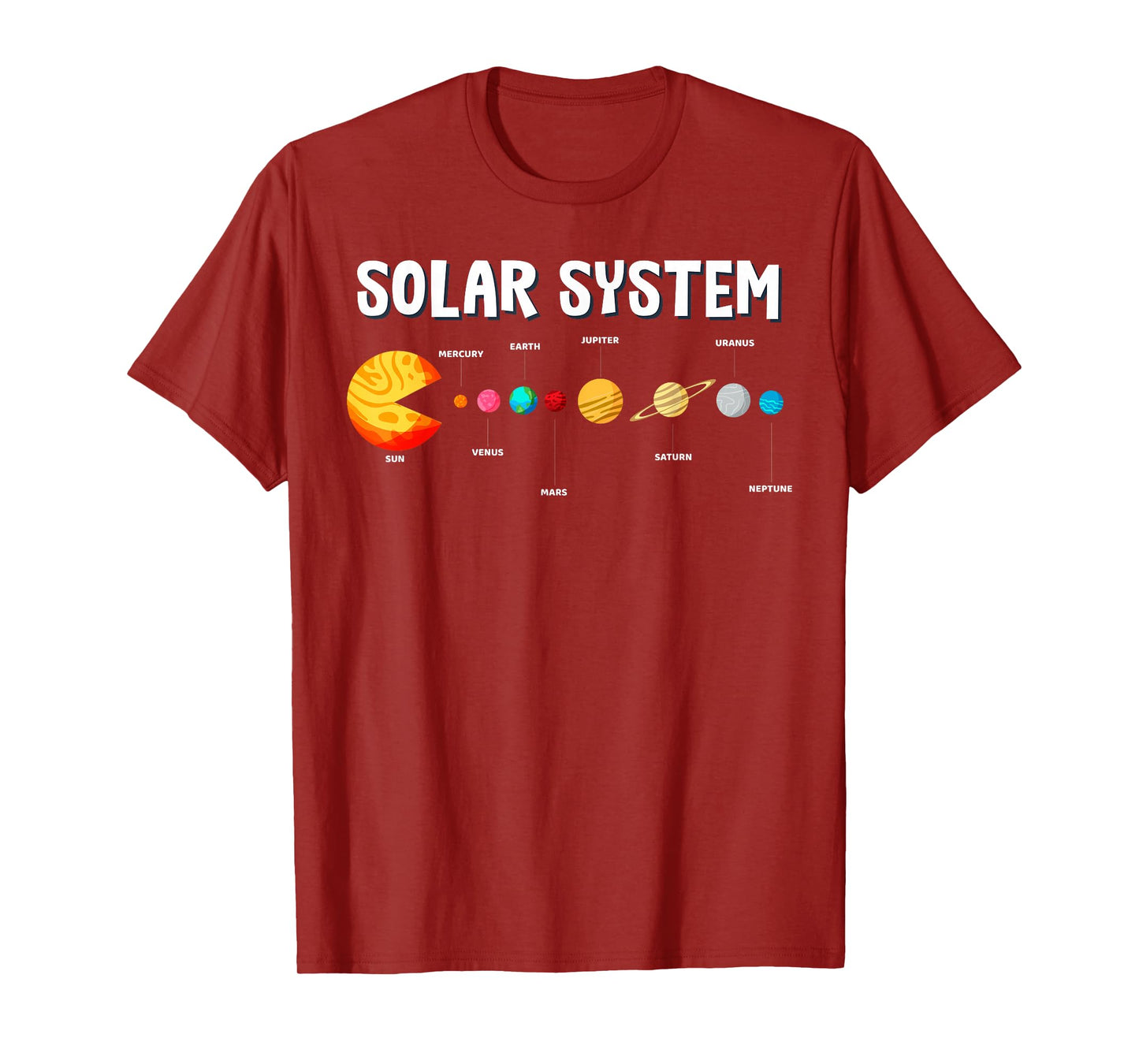 Funny Solar System Astronauts Space Video Games Men Women T-Shirt