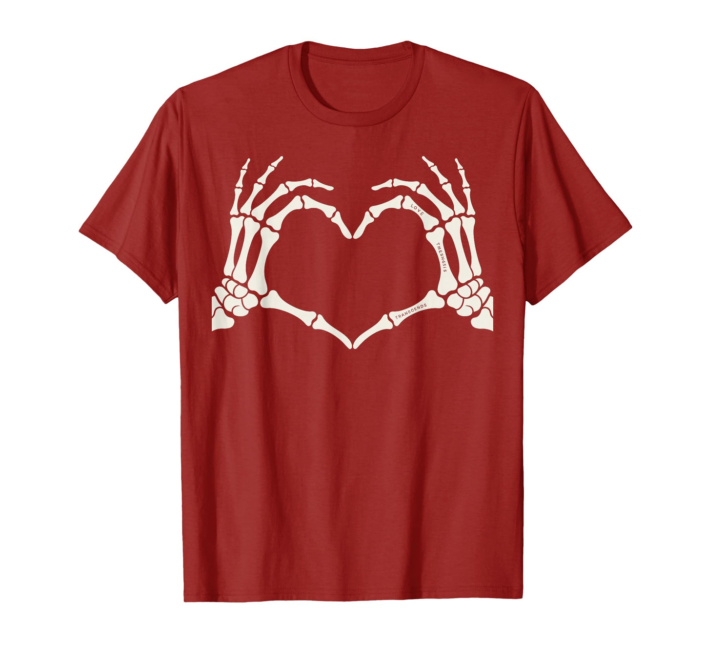 Skeleton Hands Heart Sign Halloween T-Shirt