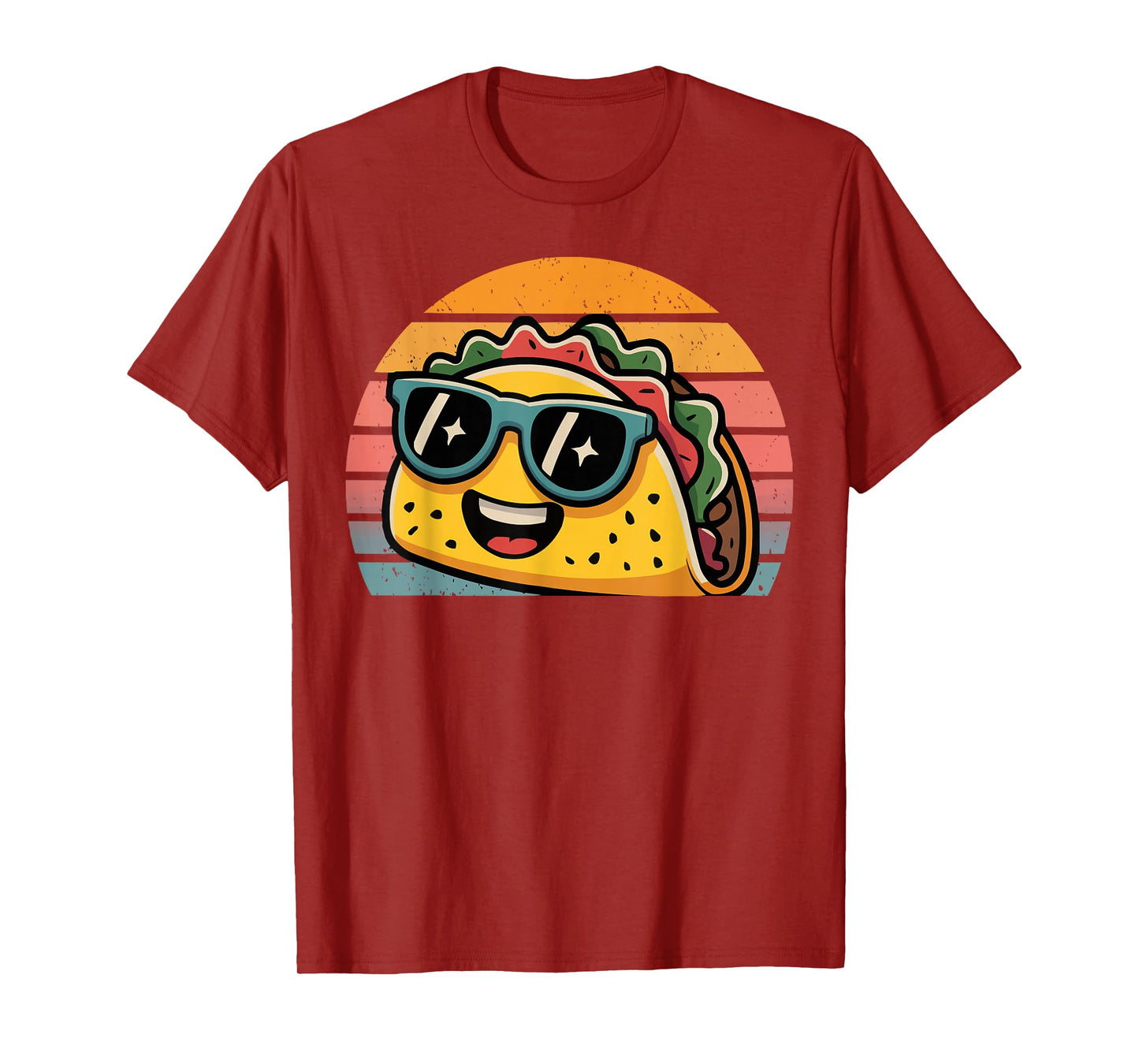 Retro Sunset Tacos Costume for Food Lovers Funny Tacos T-Shirt
