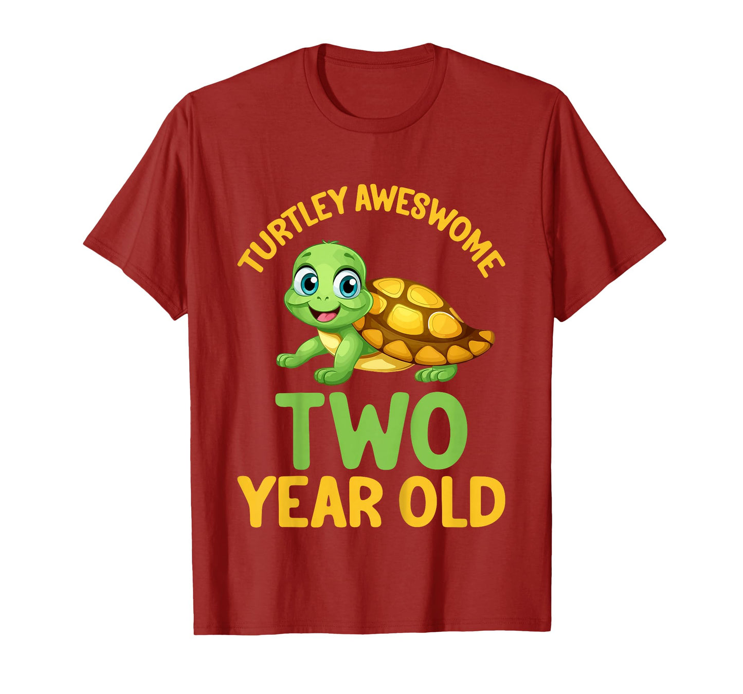 Kids Turtley Awesome Two Year Old Cute Turtle 2nd Birthday T-Shirt