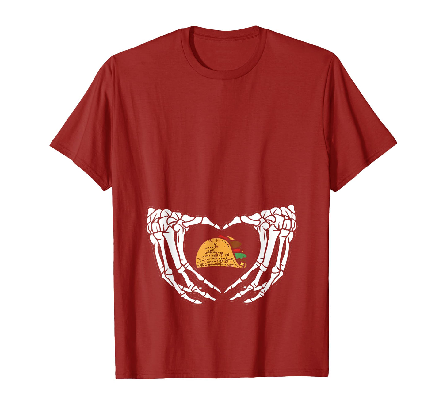Halloween Dad Skeleton Taco Belly Funny Pregnancy Couple Men T-Shirt