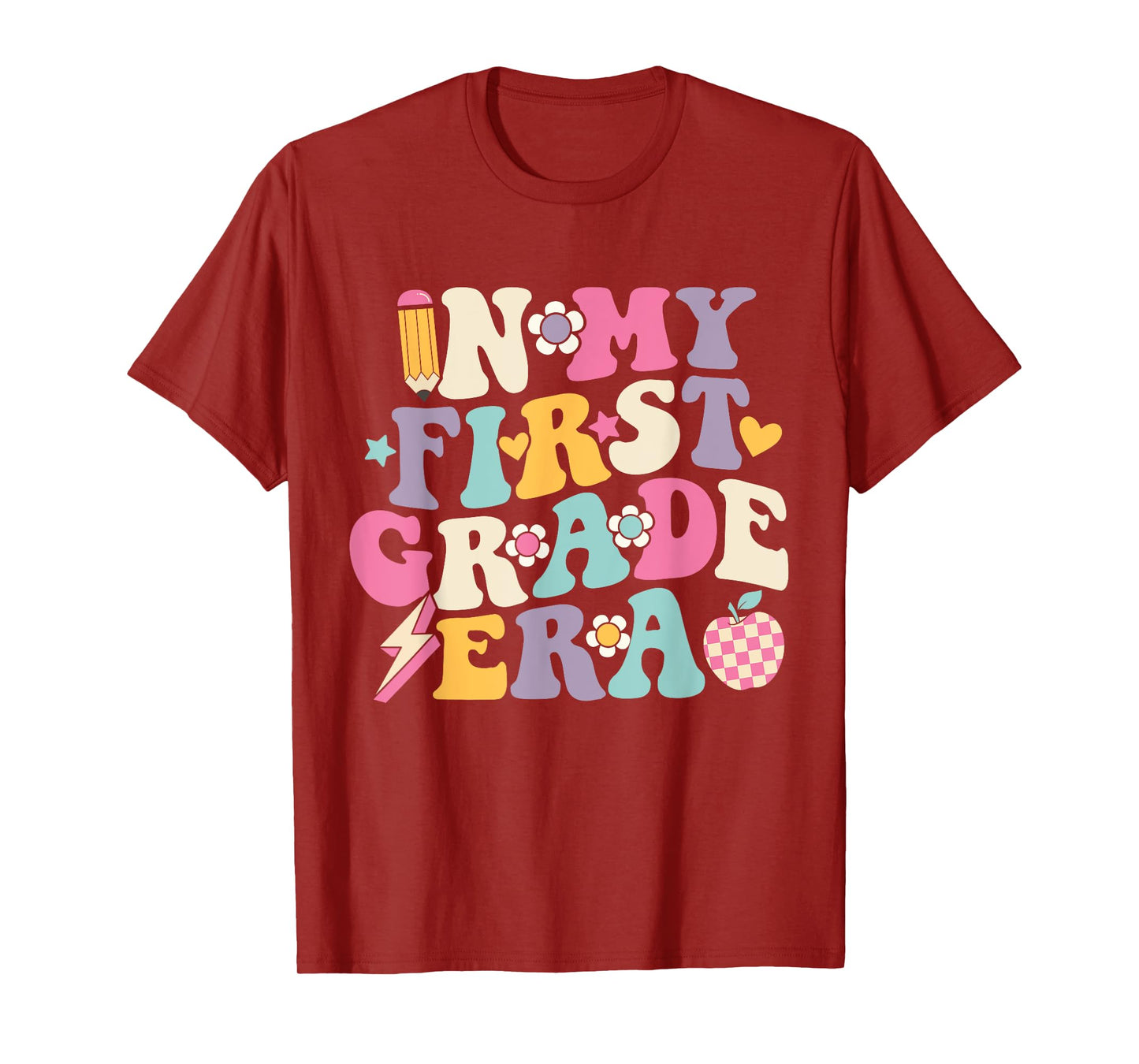 In My First Grade Era Girl Back To School 1st Grade Teacher T-Shirt