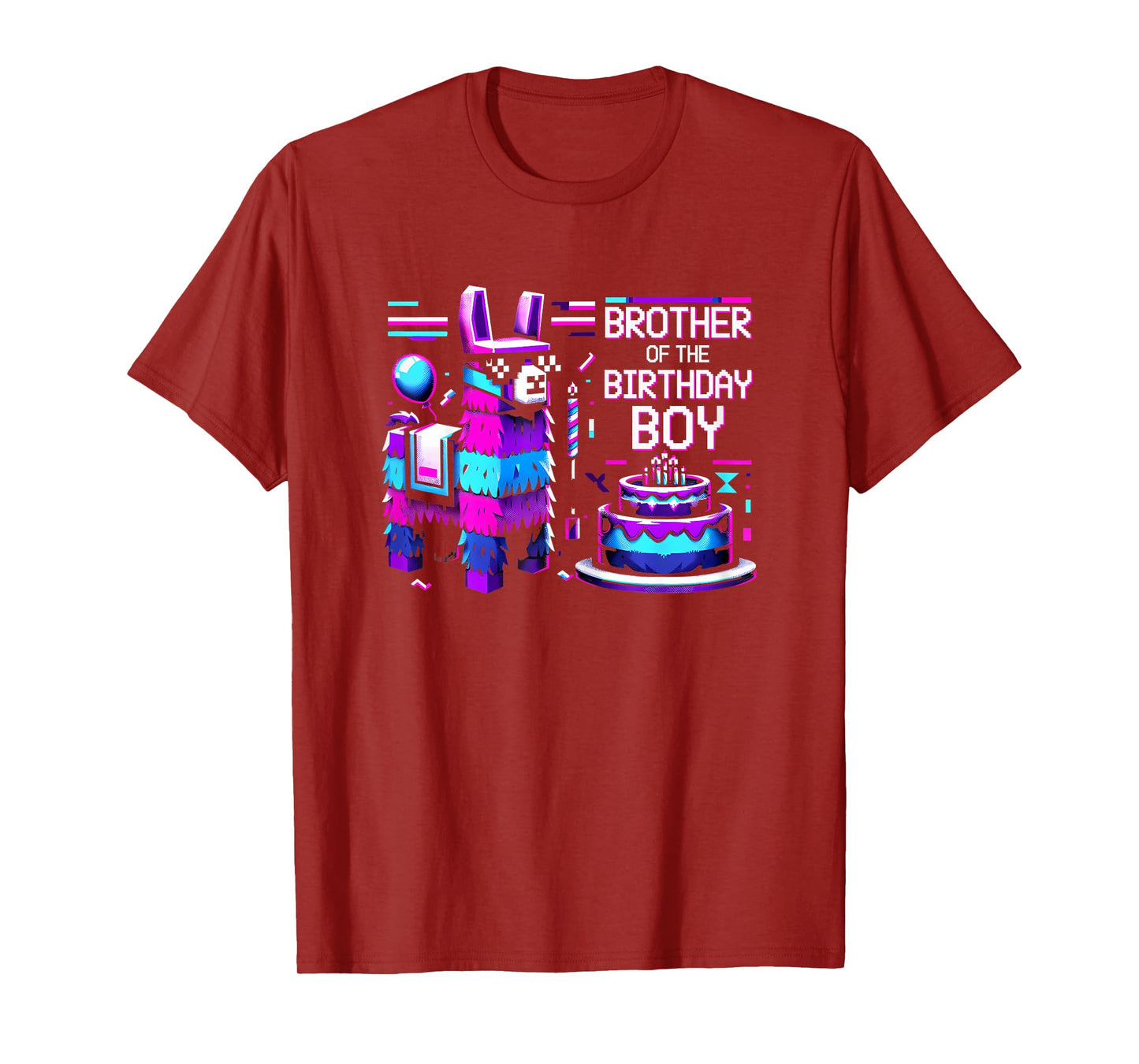 Llama Pinata Brother Of The Birthday Boy Party Family T-Shirt