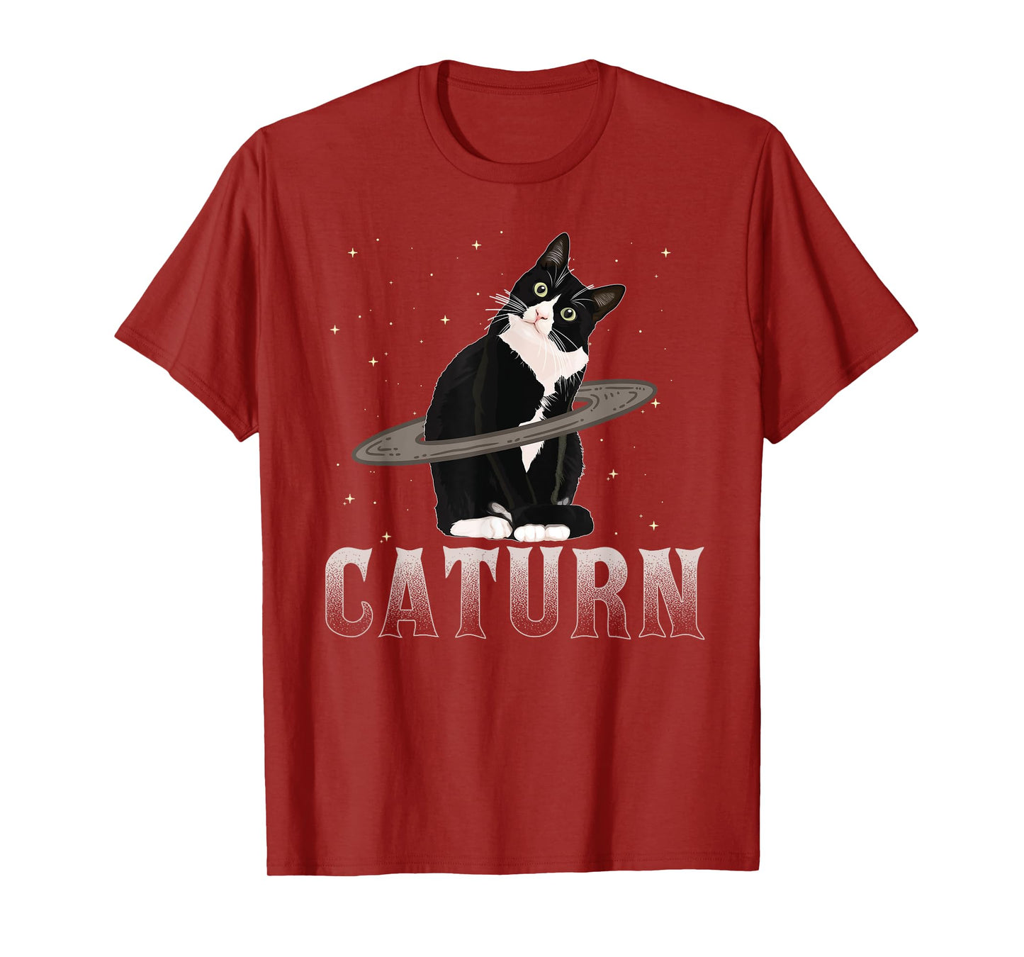 Caturn T-Shirt Cat Mom Cat Dad Space Cat Shirt T-Shirt for Men Women Kids