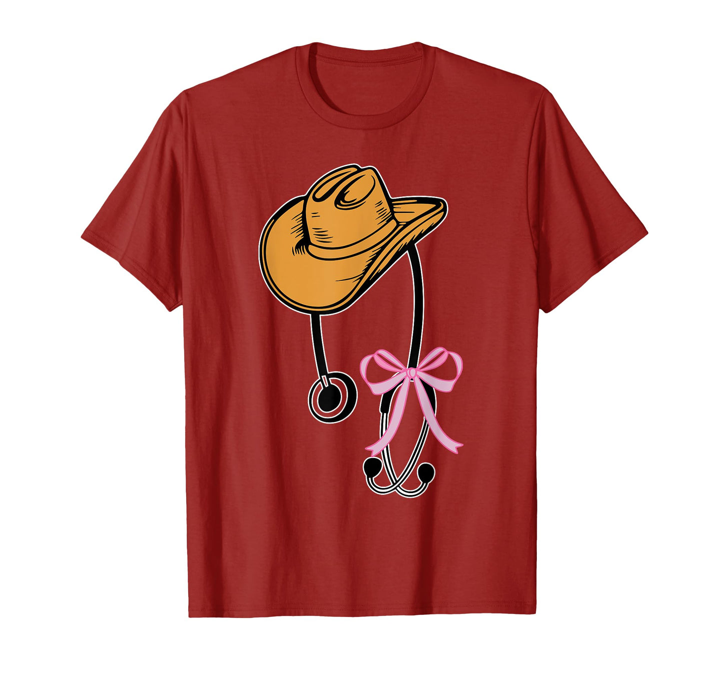 Western Coquette Stethoscope Hat Cowgirl Registered Nurse T-Shirt