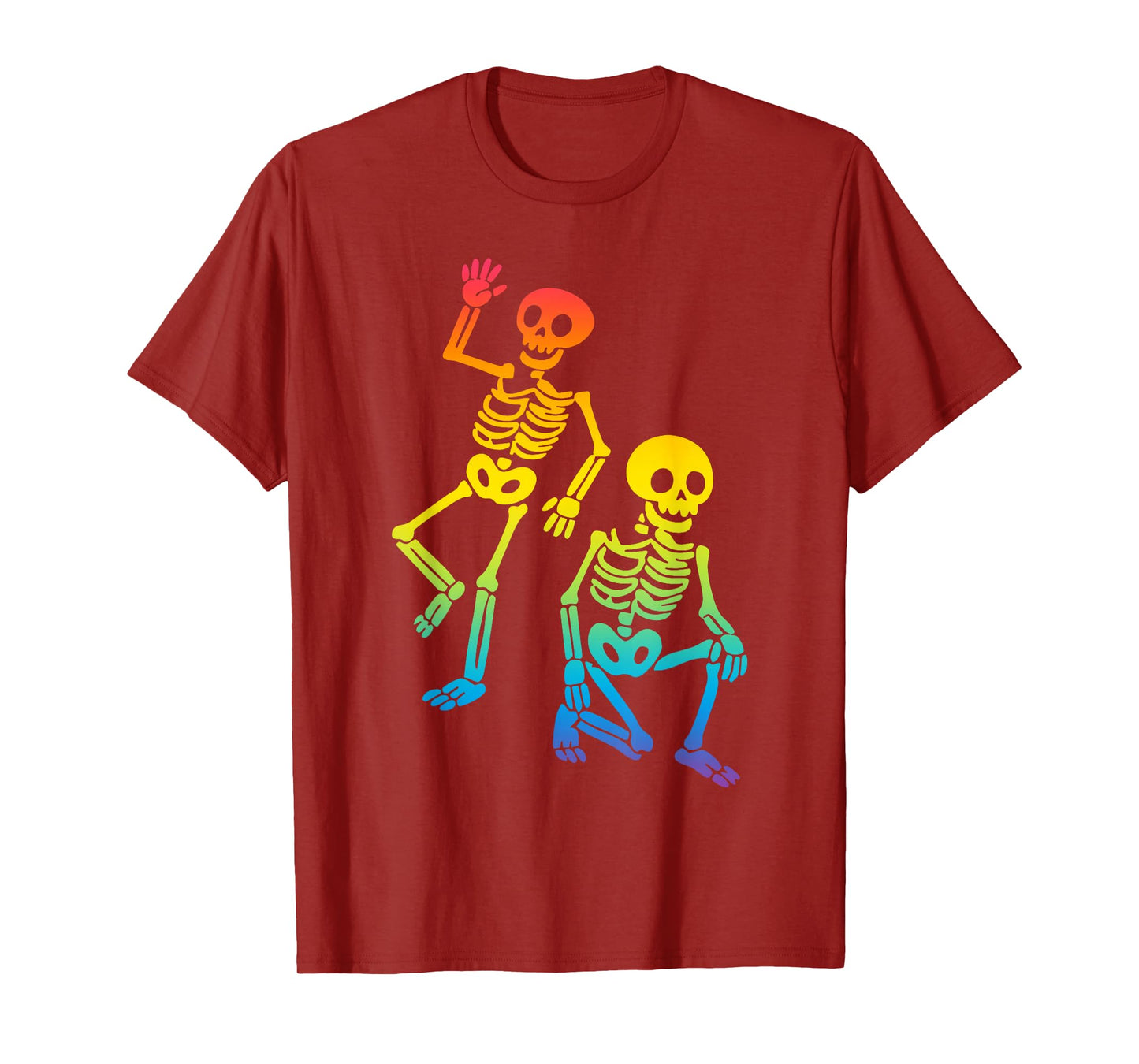 Dancing Gay Skeletons, Halloween Vibe, Queer-Positive T-Shirt