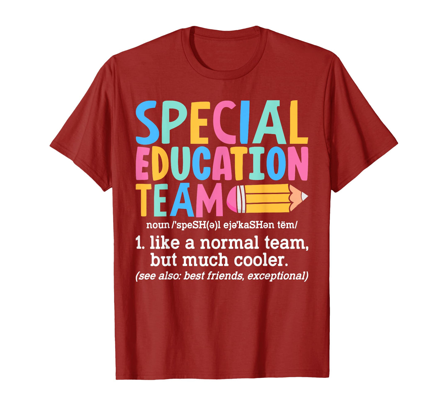 Special Education Team Definition Retro Ed Team Crew Teacher T-Shirt