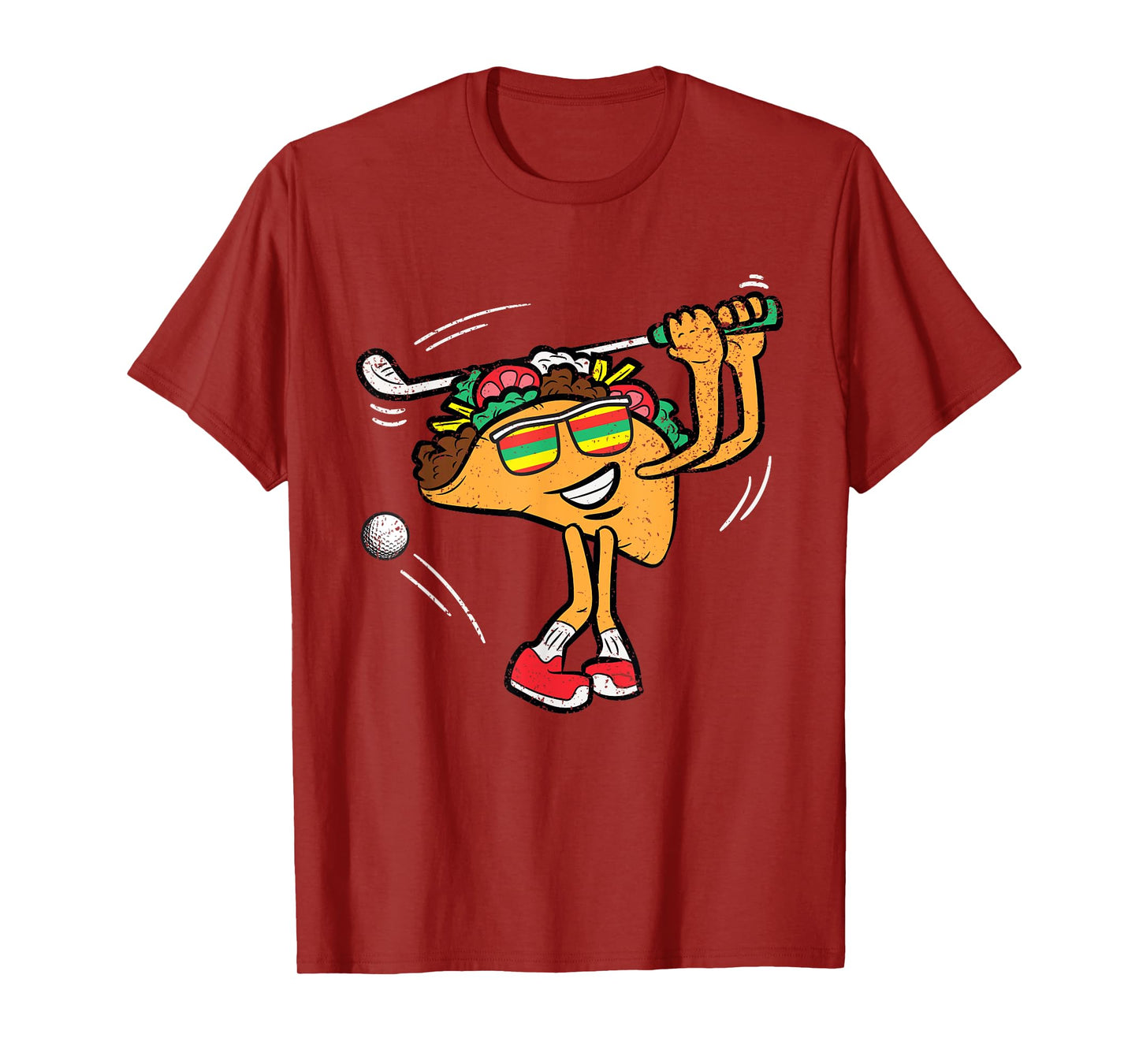 Taco Golf Player Cinco De Mayo Mexican Golfer Food Fiesta T-Shirt