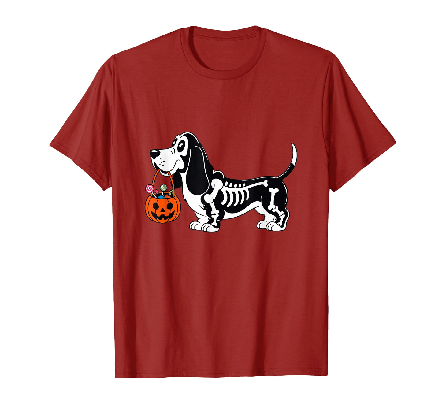 Funny Skeleton Basset Hound Halloween Basset Hound Dog Mom T-Shirt