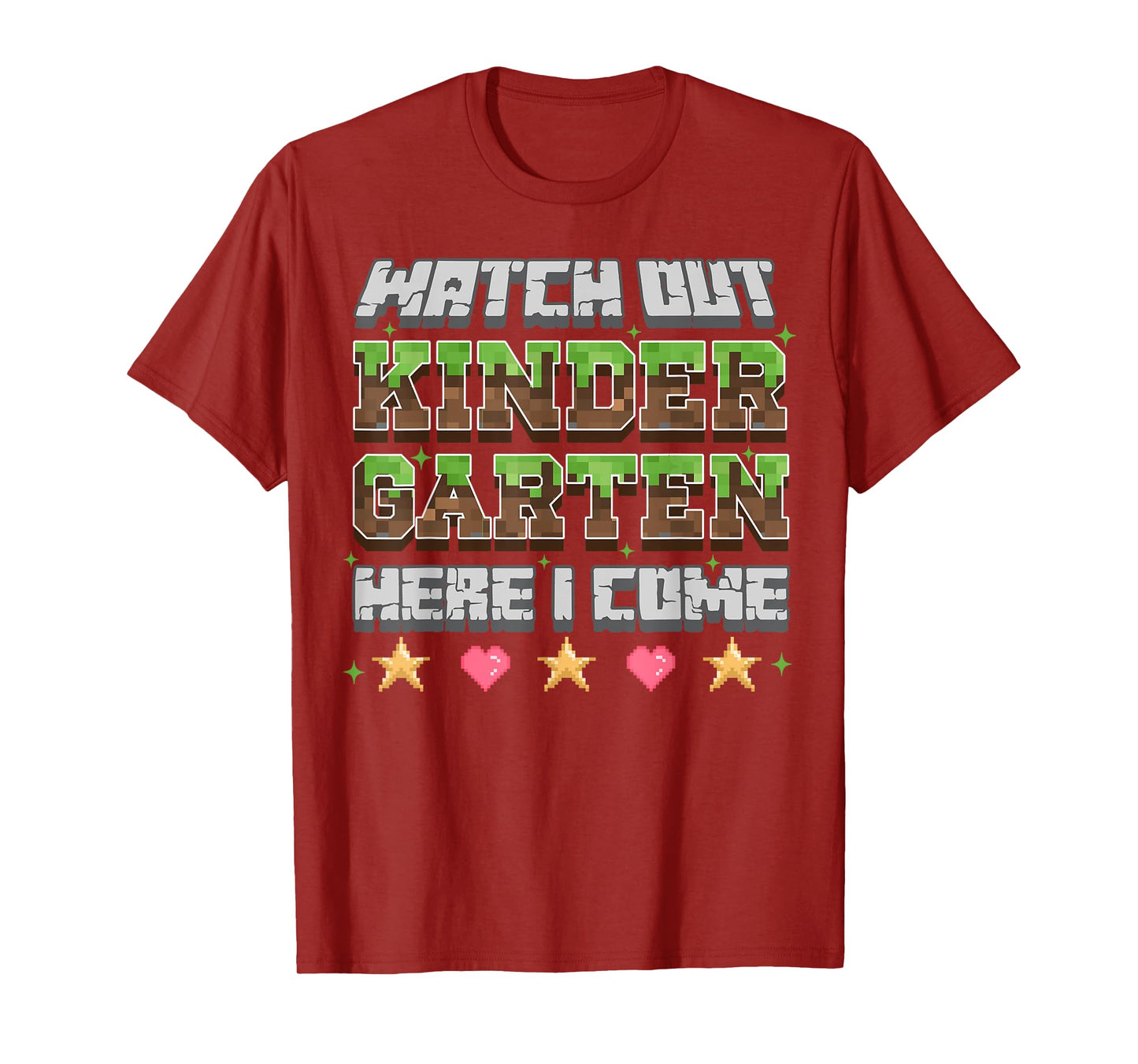 Watch Out Kindergarten Here I Come Gaming Pixel Gamer Boys T-Shirt
