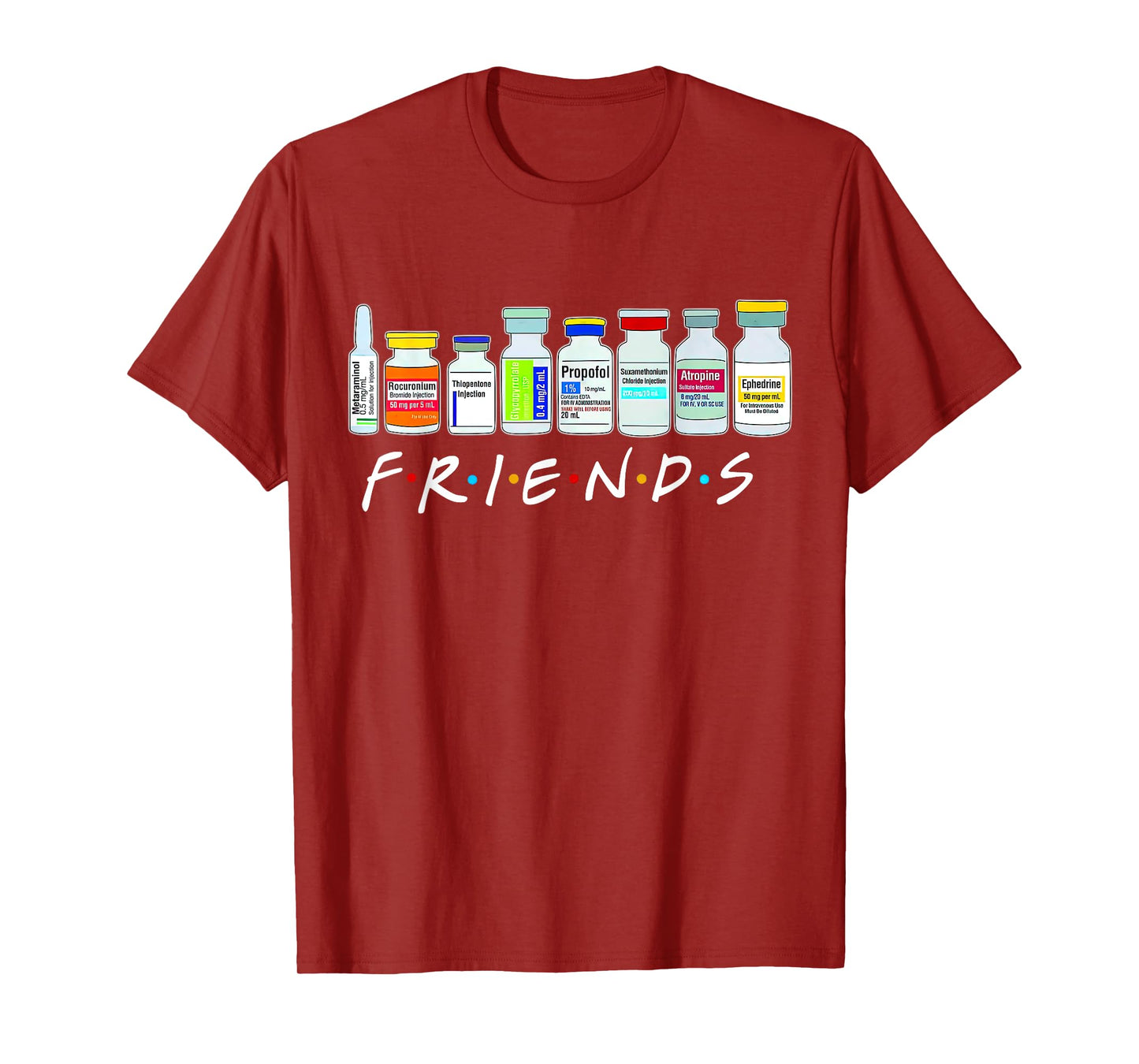 Nurse Friends ICU Propofol Crna ICU Critical Care Nurse Tee - Black, Small - Women's T-Shirt