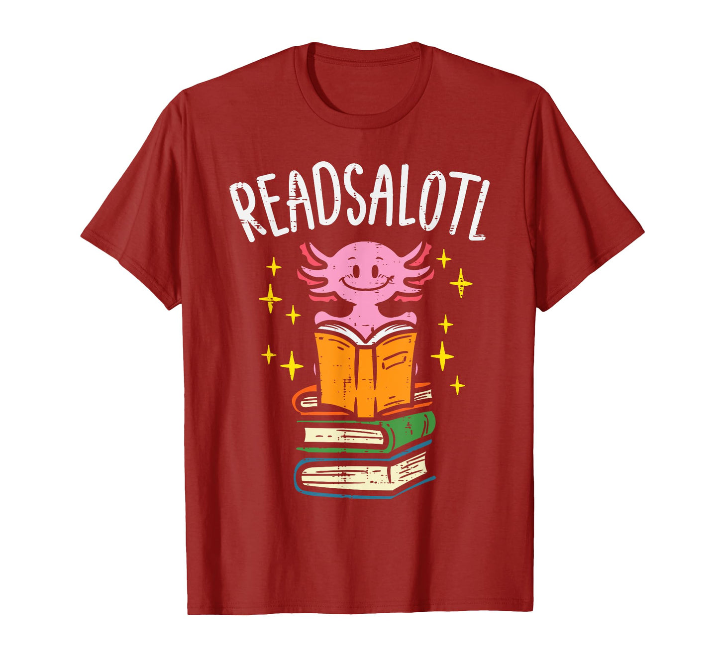 Axolotl Books Readsalotl Reading Bookworm Boys Girls Kids T-Shirt