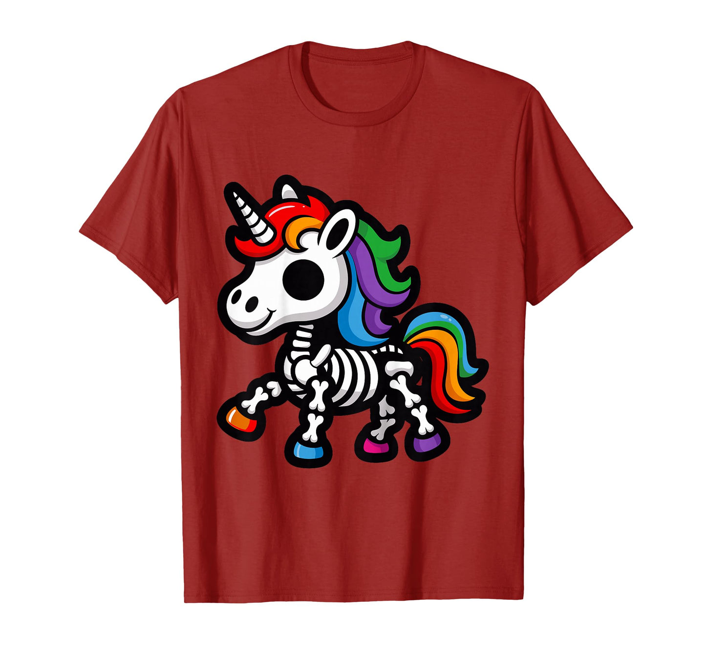 Kids Girls Cute Skeleton Unicorn Toddler Spooky Halloween Costume T-Shirt