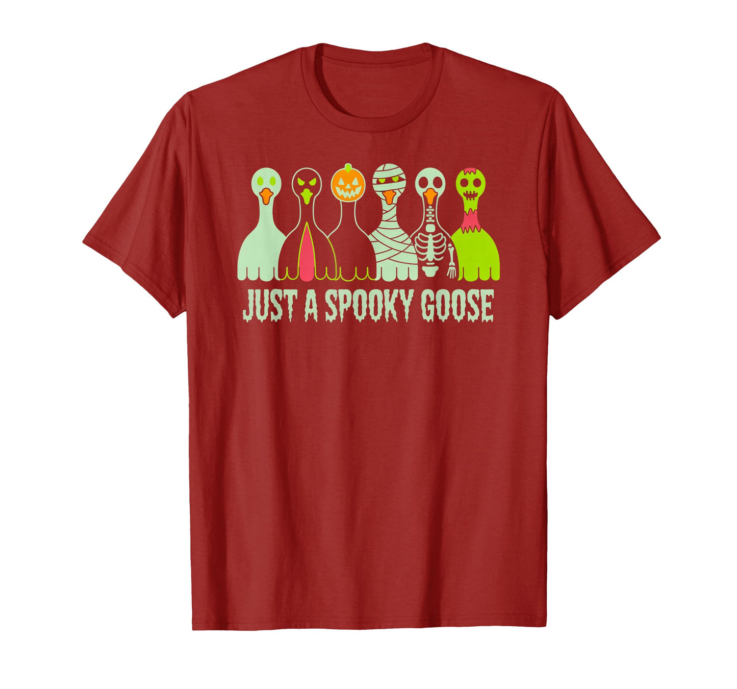 Just A Spooky Goose Halloween Silly Goose Funny Halloween T-Shirt