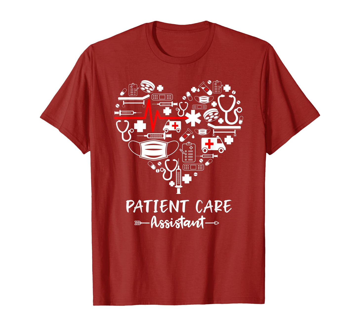 Patient Care Assistant Life Heart Funny PCA T-Shirt