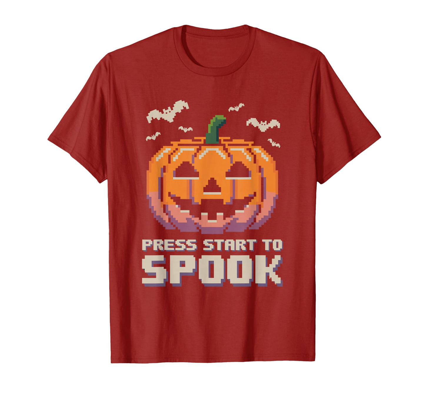 Press Start to Spook Halloween Pumpkin Arcade Gamer T-Shirt